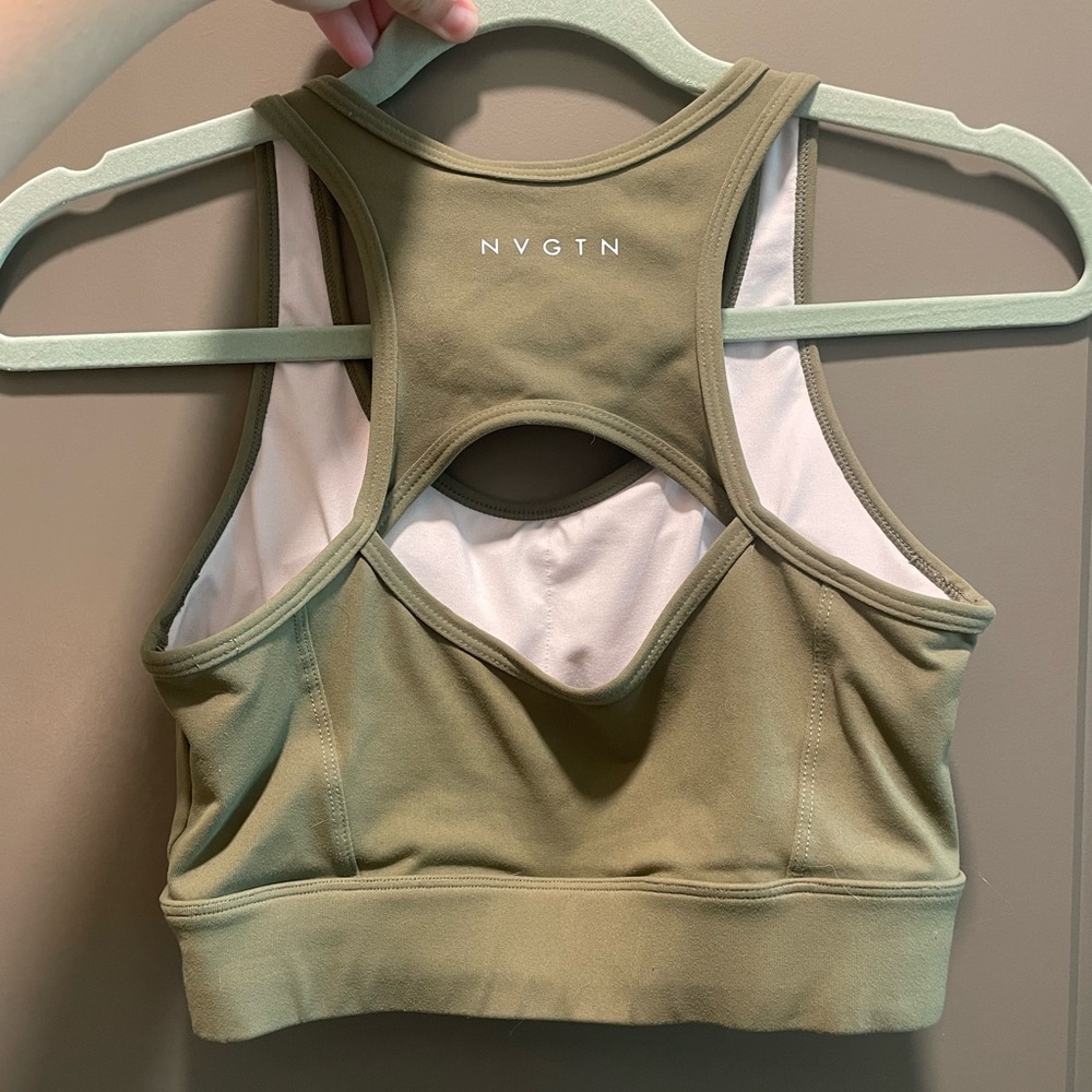 NVGTN Khaki Sports Bra